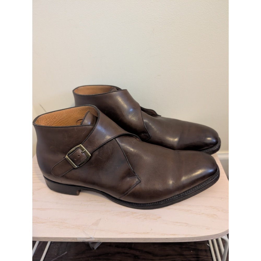 Edward Green Ravenstone Single Monk Strap Boot Dark Brown Leather UK10 US10.5 D